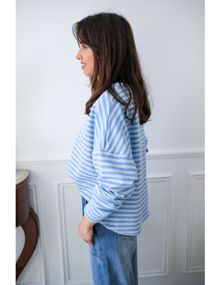 Teeshirt Marinière Ciel BIARRITZ