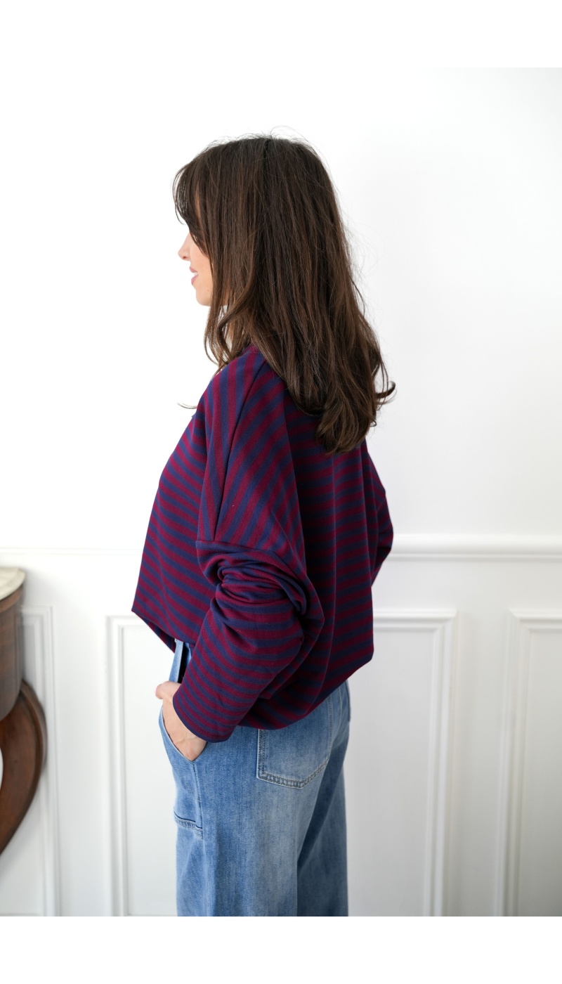 Teeshirt Marinière Marine BIARRITZ