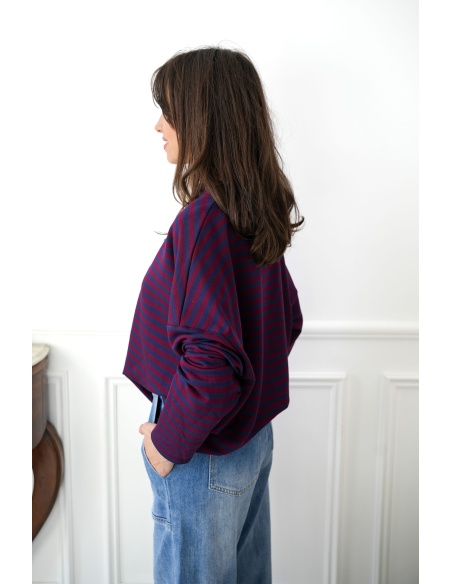 Teeshirt Marinière Marine BIARRITZ