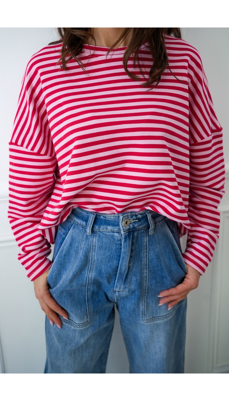 Teeshirt Marinière Rouge BIARRITZ