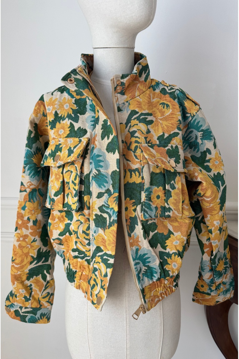 Veste Fleurs Jaune IRIS