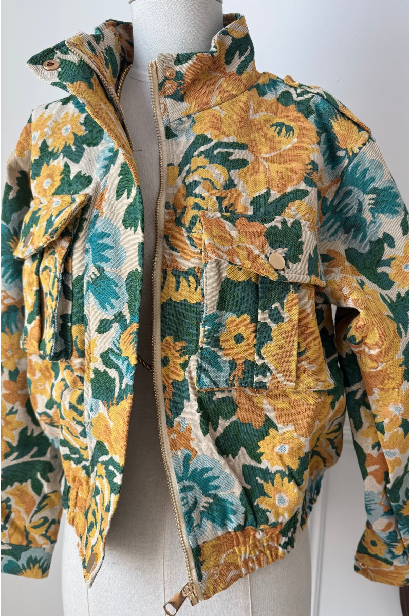 Veste Fleurs Jaune IRIS 2
