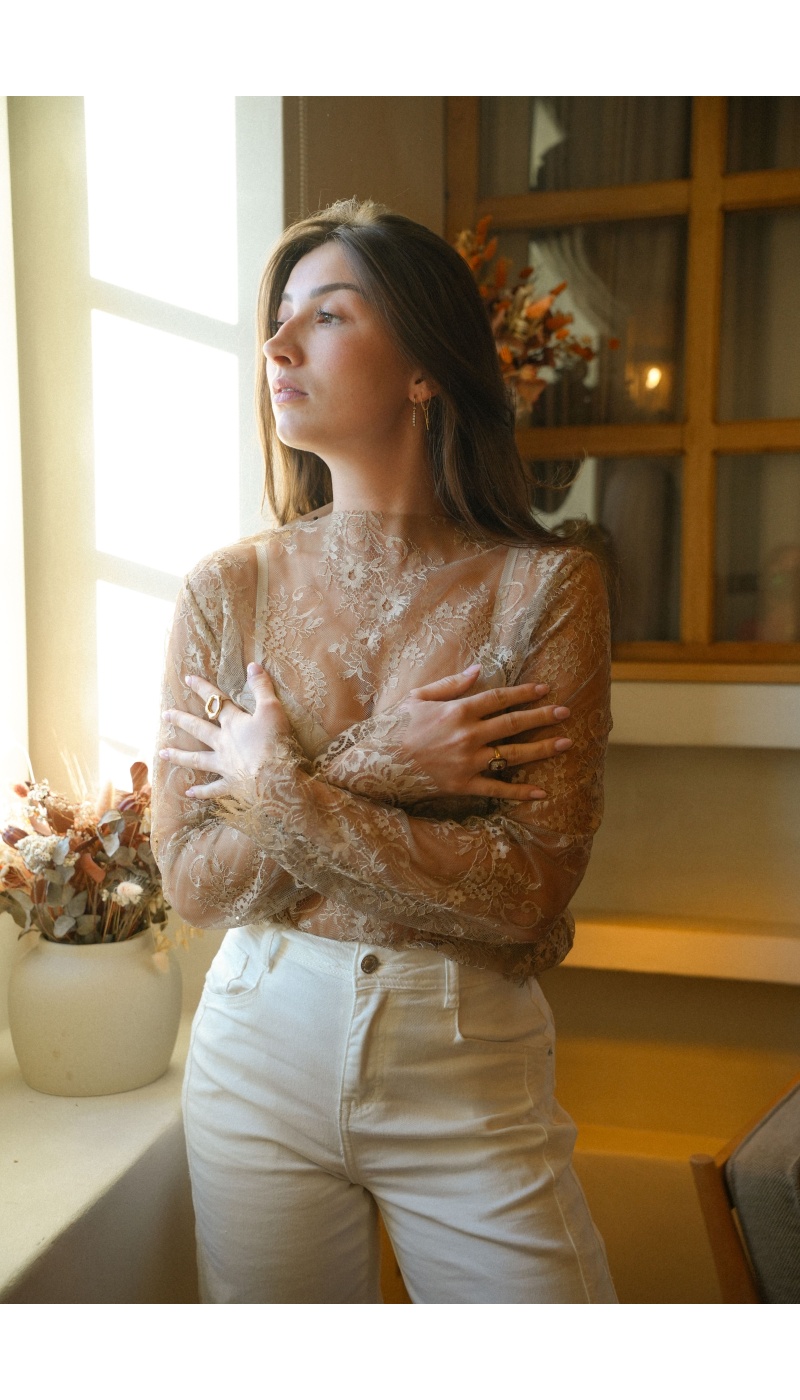 Haut Dentelle Beige LYS