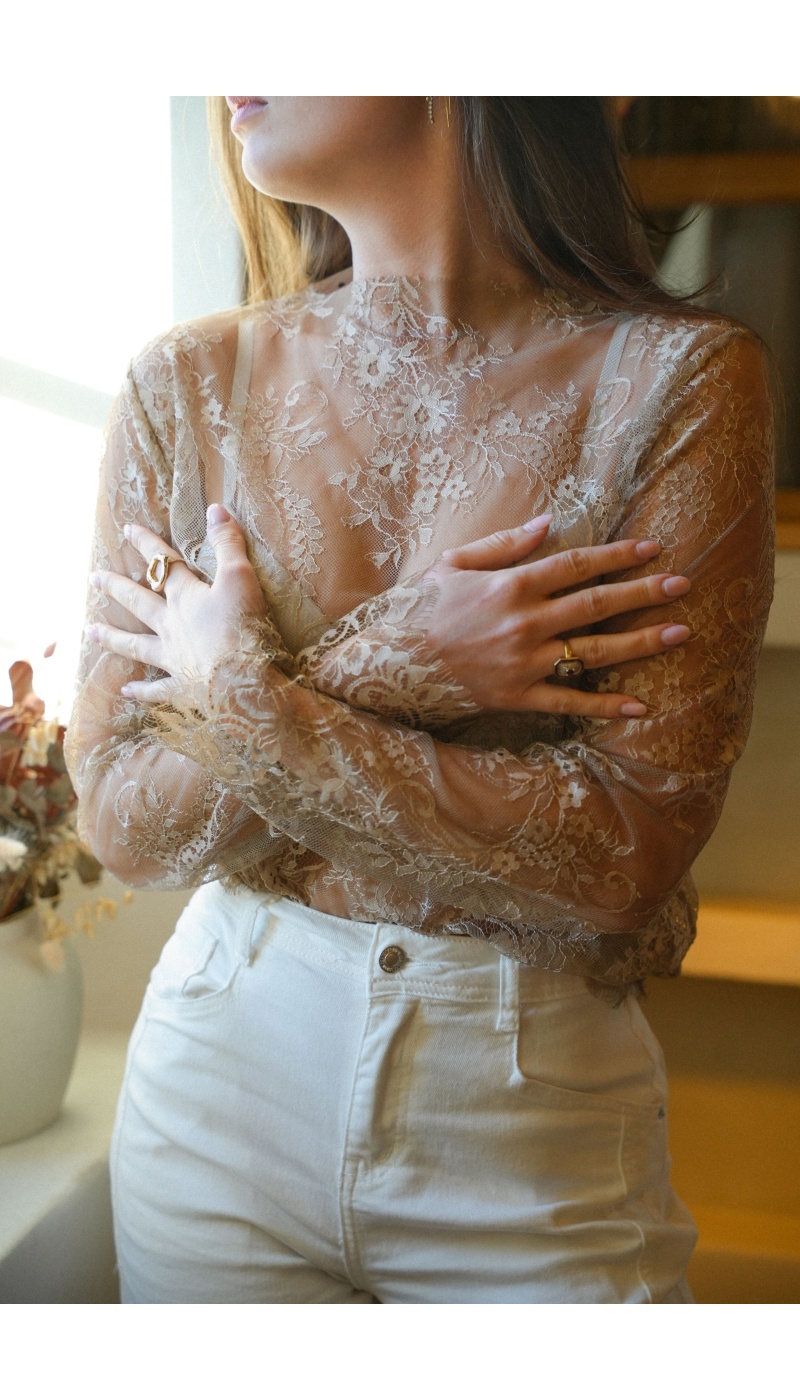 Haut Dentelle Beige LYS