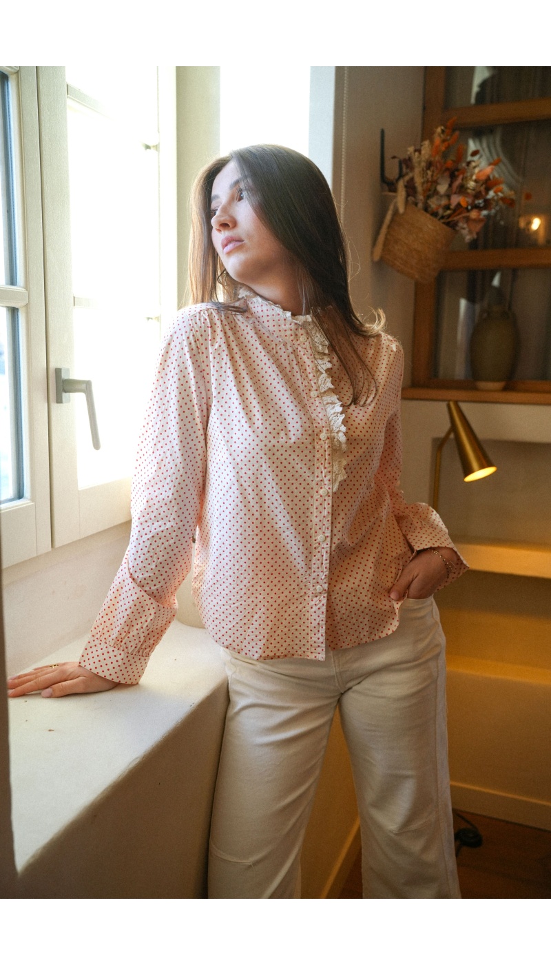 Chemisier Pois Rouge CHERI