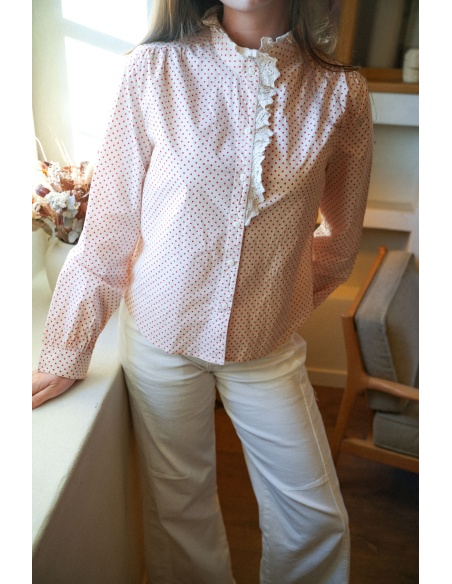 Chemisier Pois Rouge CHERI