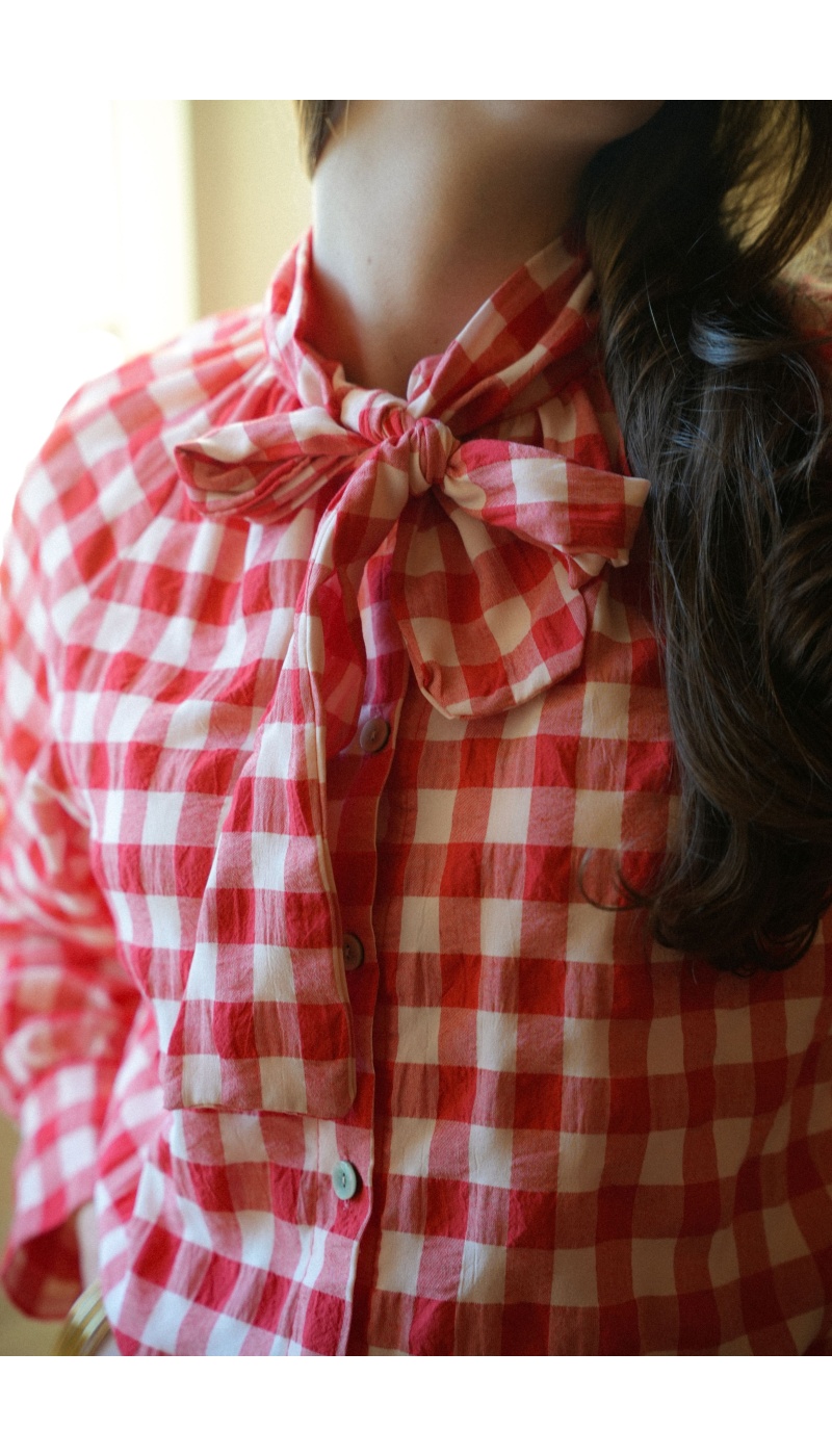 Chemisier Vichy Rouge BICHETTE