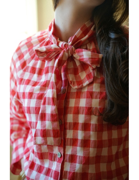 Chemisier Vichy Rouge BICHETTE