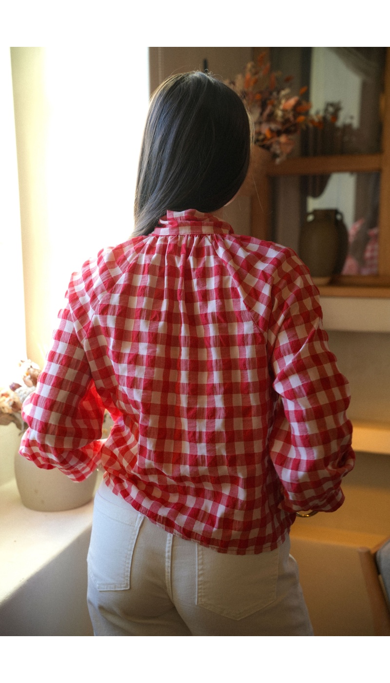 Chemisier Vichy Rouge BICHETTE