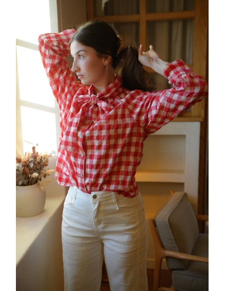 Chemisier Vichy Rouge BICHETTE
