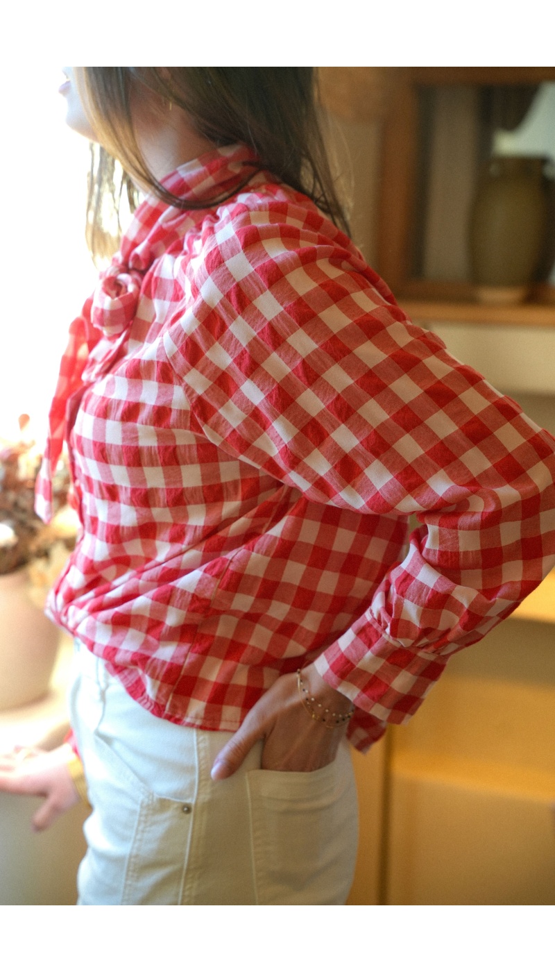 Chemisier Vichy Rouge BICHETTE