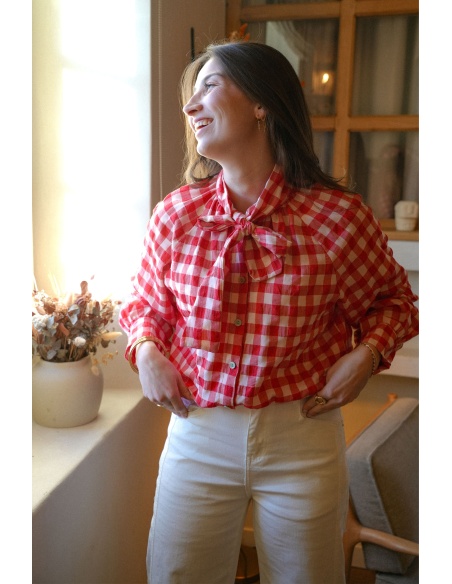 Chemisier Vichy Rouge BICHETTE