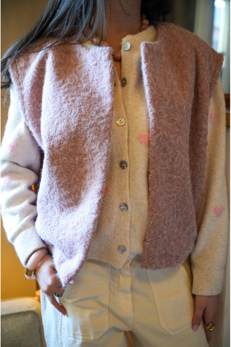 Gilet Maille Poudré CLAUDIA 2