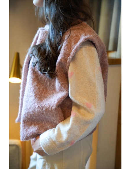 Gilet Maille Poudré CLAUDIA