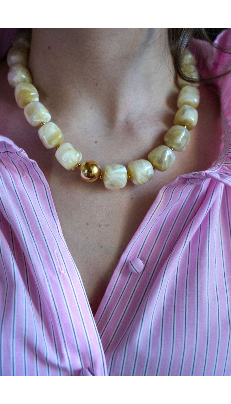 Collier Perle Beige NINA