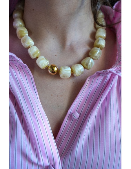 Collier Perle Beige NINA