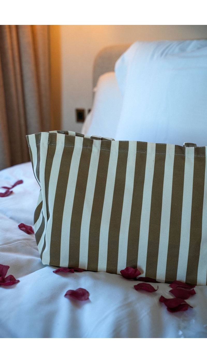 JUBYLEE BE FIRST RAYE TAUPE SACS TOILE