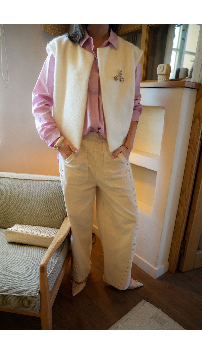 Gilet Maille Blanc CLAUDIA