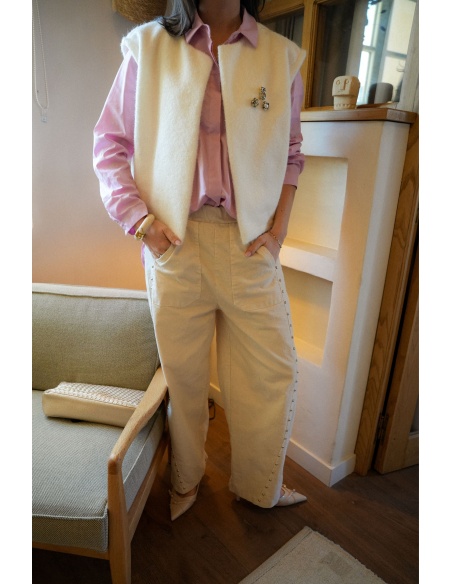 senes SANSMA BLANC GILET FEMME