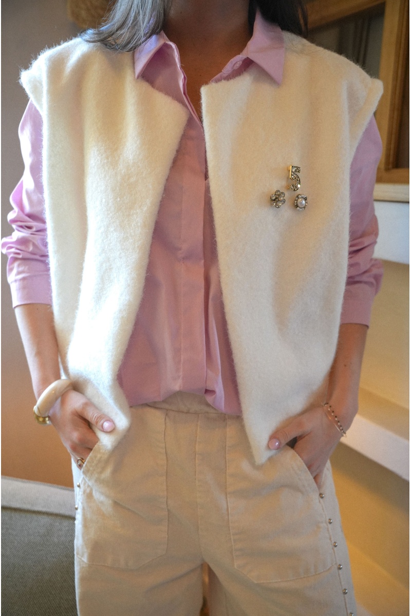 senes SANSMA BLANC GILET FEMME