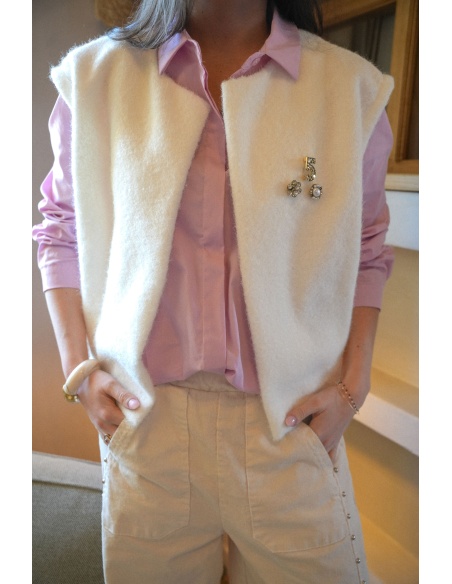 senes SANSMA BLANC GILET FEMME