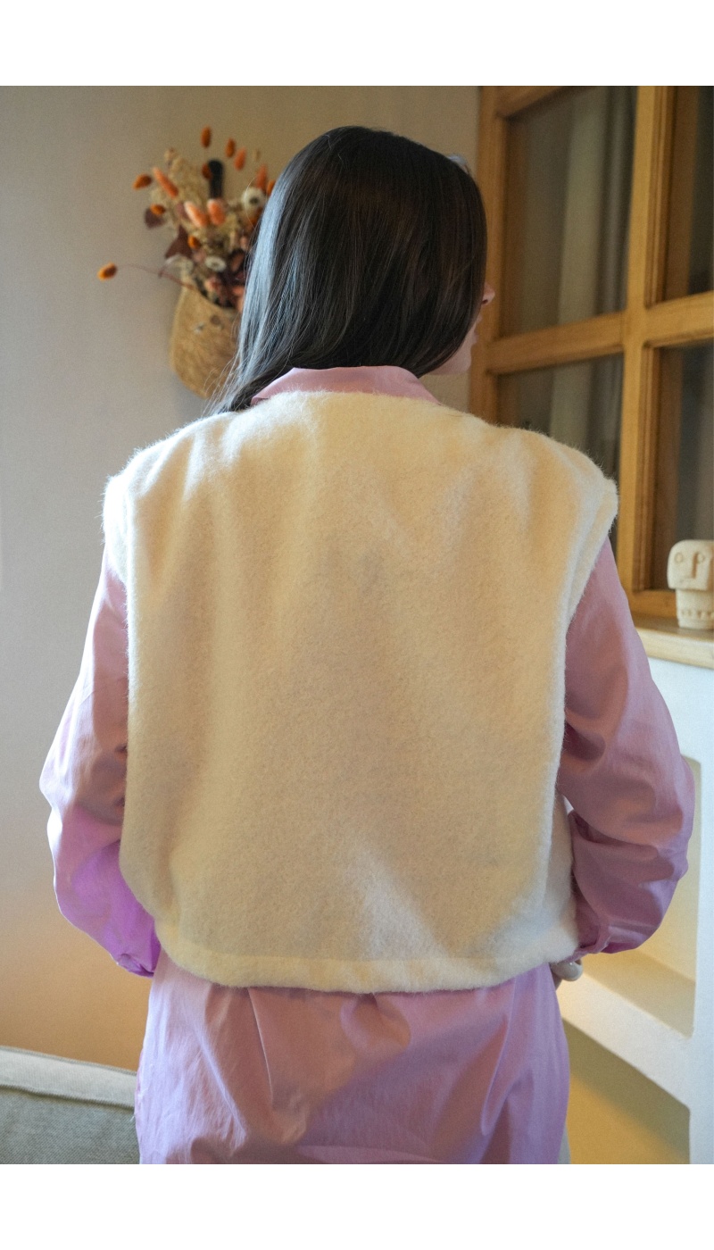 Gilet Maille Blanc CLAUDIA