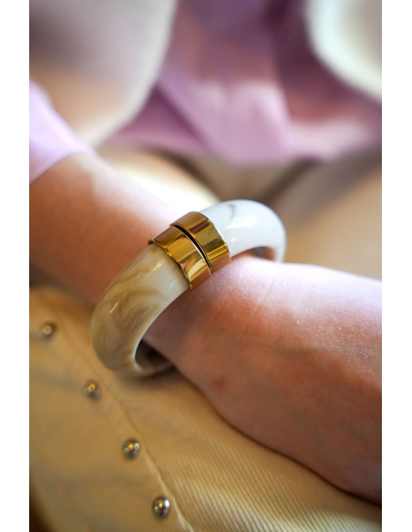 Jonc Doré Beige ALICIA