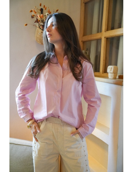 Chemisier Uni Rose MATHILDE