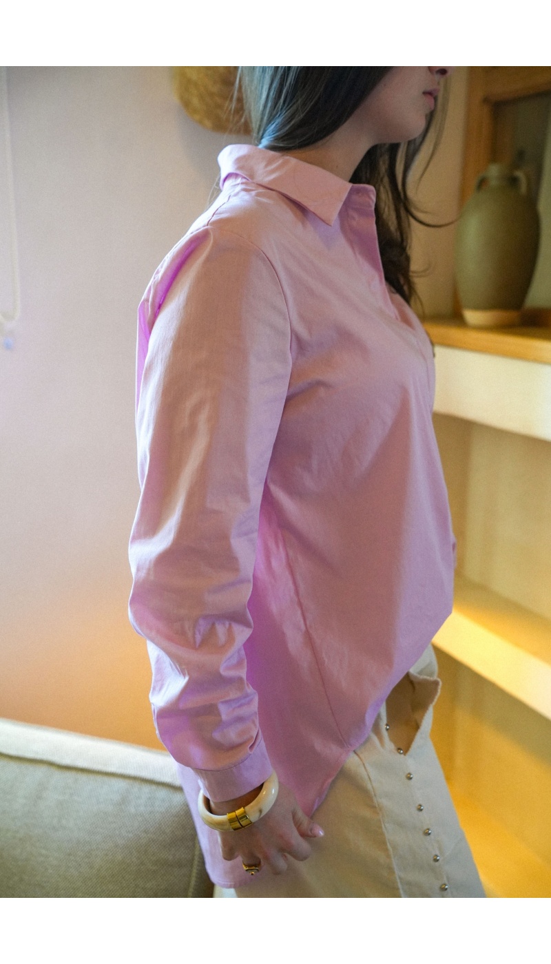 Chemisier Uni Rose MATHILDE