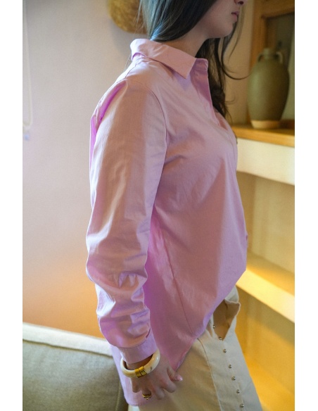 Chemisier Uni Rose MATHILDE