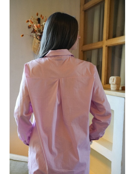 Chemisier Uni Rose MATHILDE