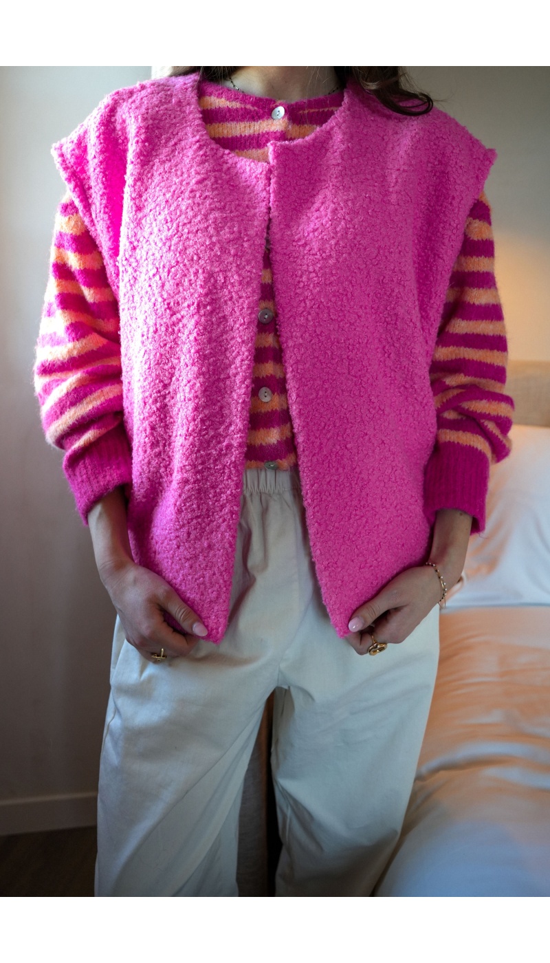 la sweety SANSMA ROSE GILET FEMME