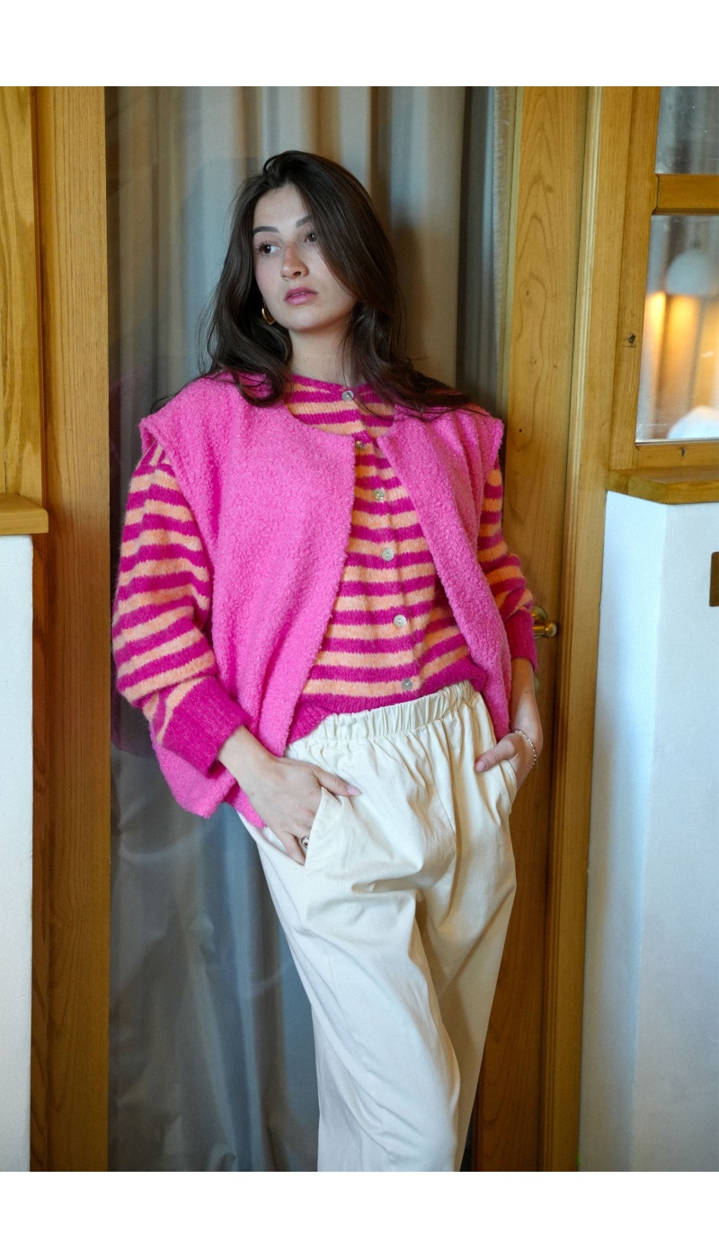 la sweety SANSMA ROSE GILET FEMME