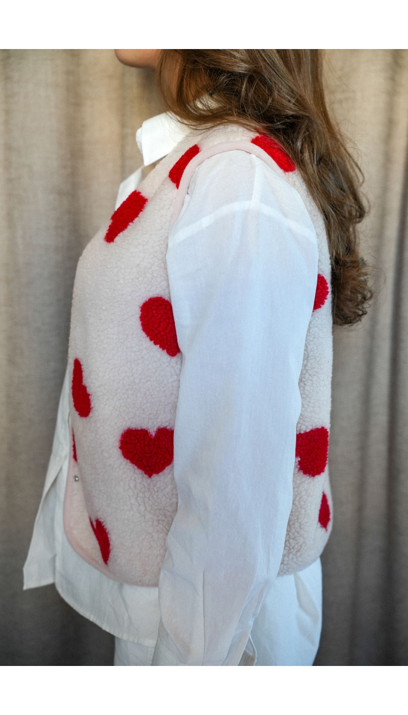 Gilet Coeur Ecru LOLITA