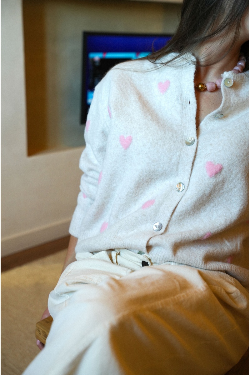 PRESSPLAY COEUR EC/ROS GILET FEMME