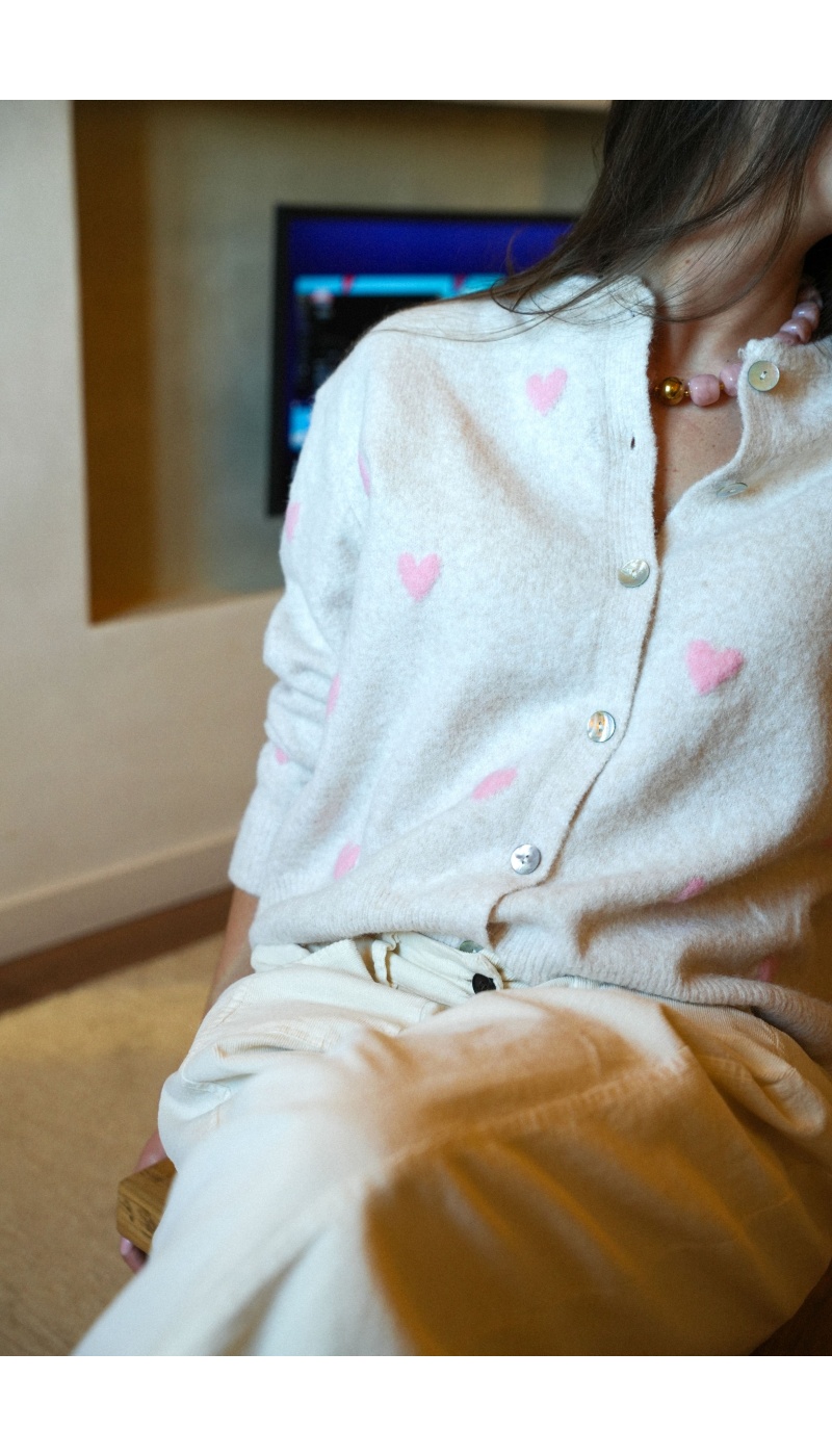 PRESSPLAY COEUR EC/ROS GILET FEMME