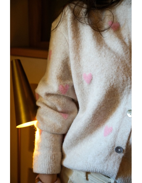 Gilet Coeurs Rose LOVE