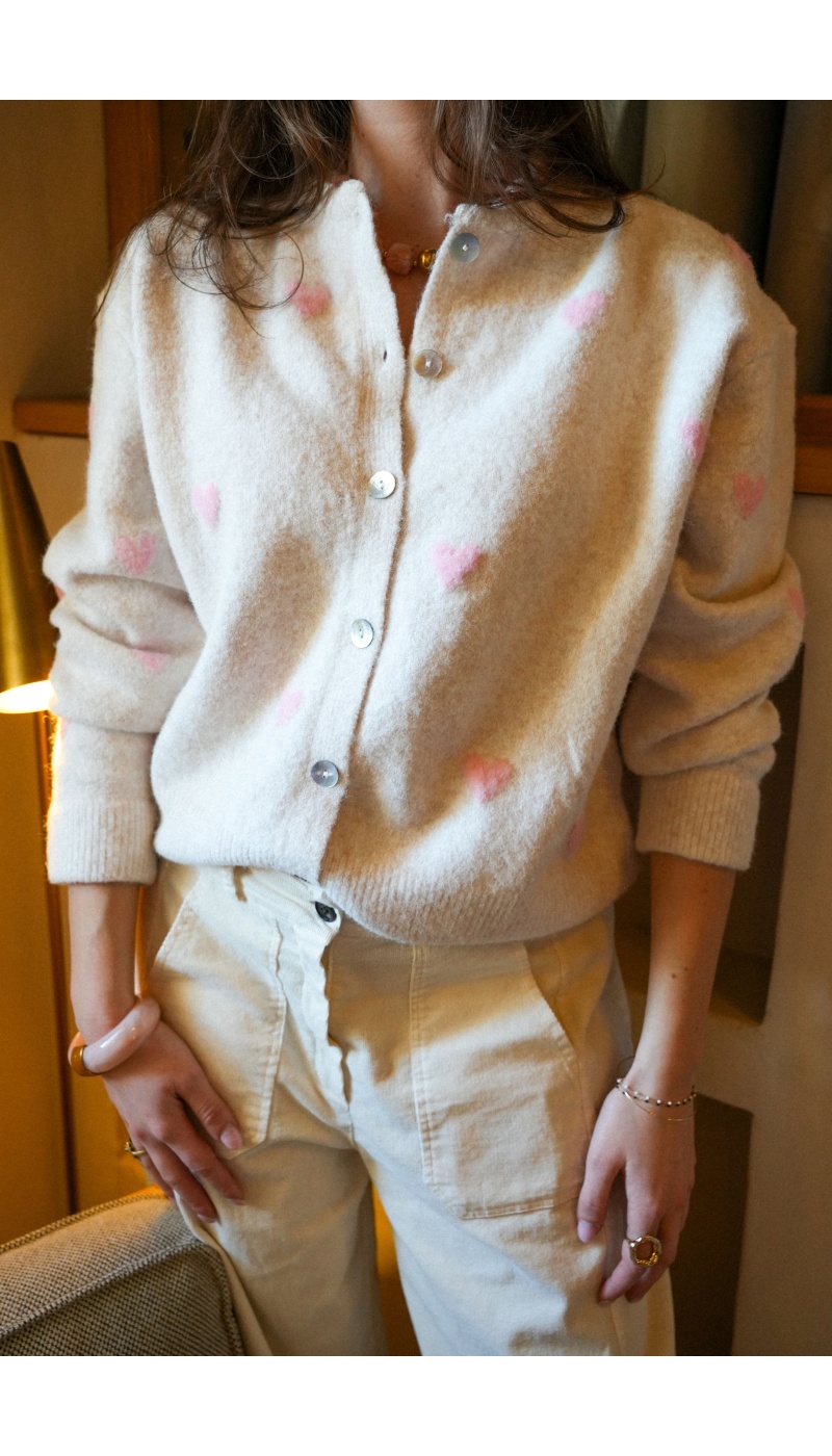 PRESSPLAY COEUR EC/ROS GILET FEMME