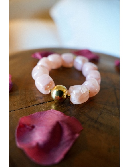 Bracelet Perles Rose NINA