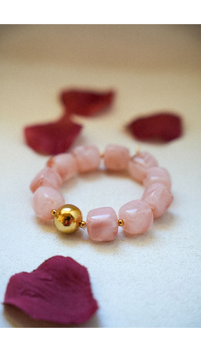 Bracelet Perles Rose NINA