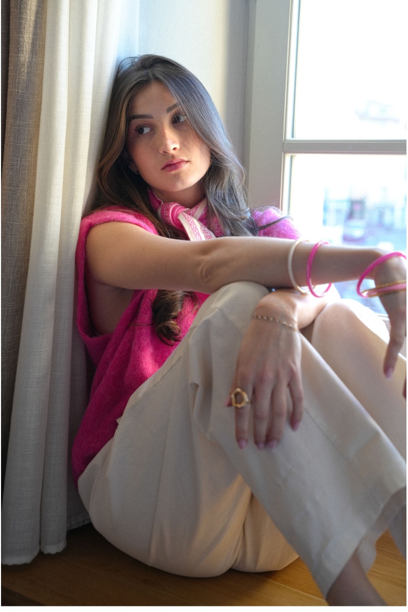 un huitieme-lukap SANSMA FUSHIA PULL FEMME