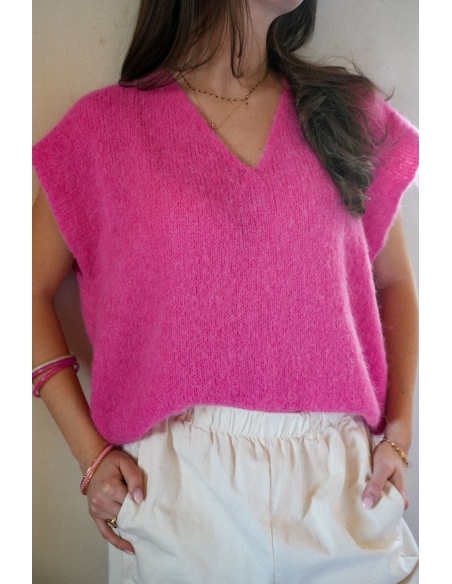 un huitieme-lukap SANSMA FUSHIA PULL FEMME