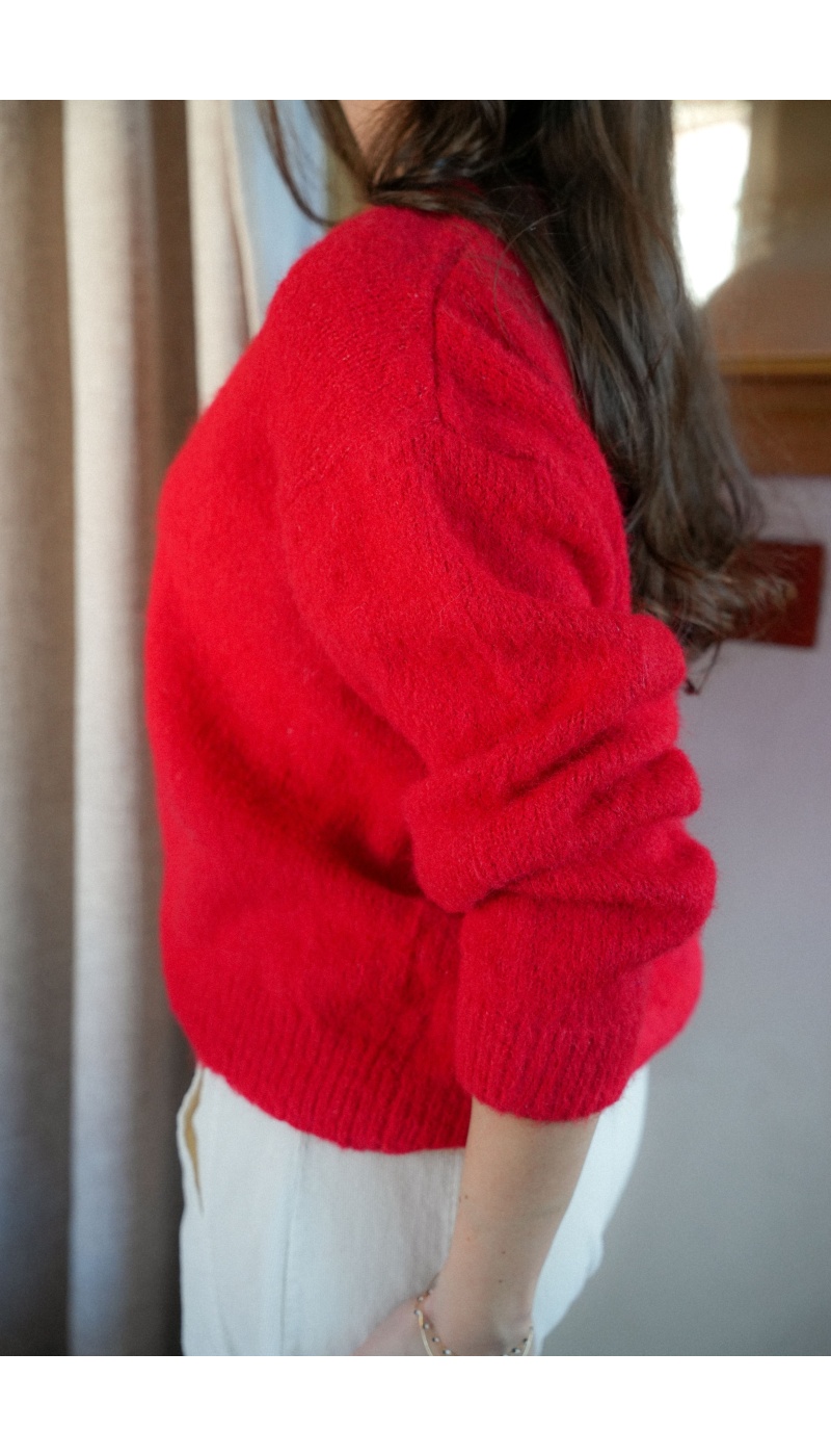 LILY DRESSING SO KITSCH BOUTON ROUGE GILET FEMME