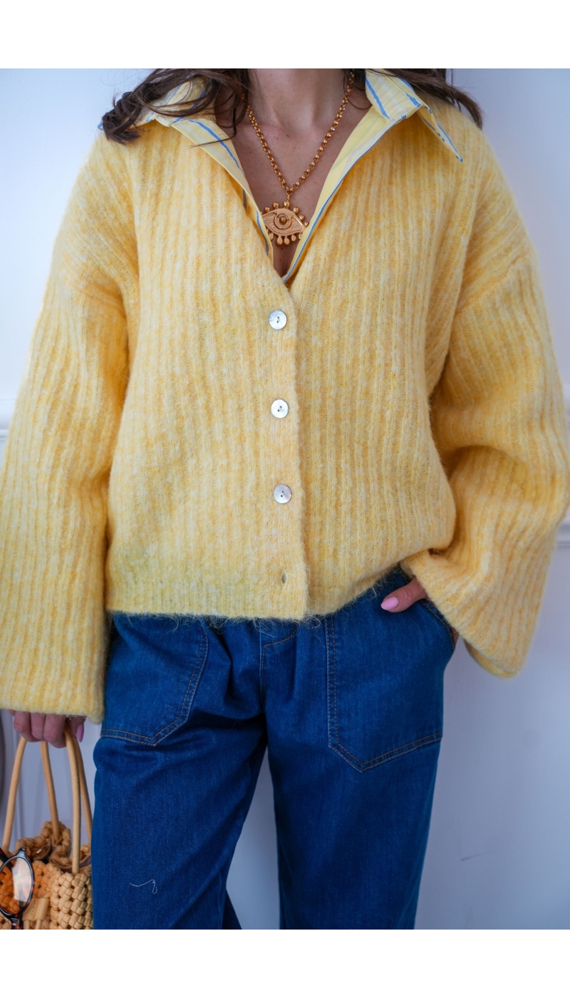 Gilet Laine Jaune MAYA