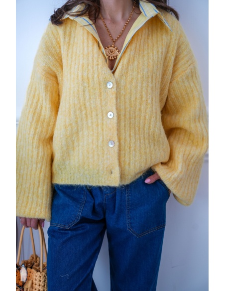 Gilet Laine Jaune MAYA