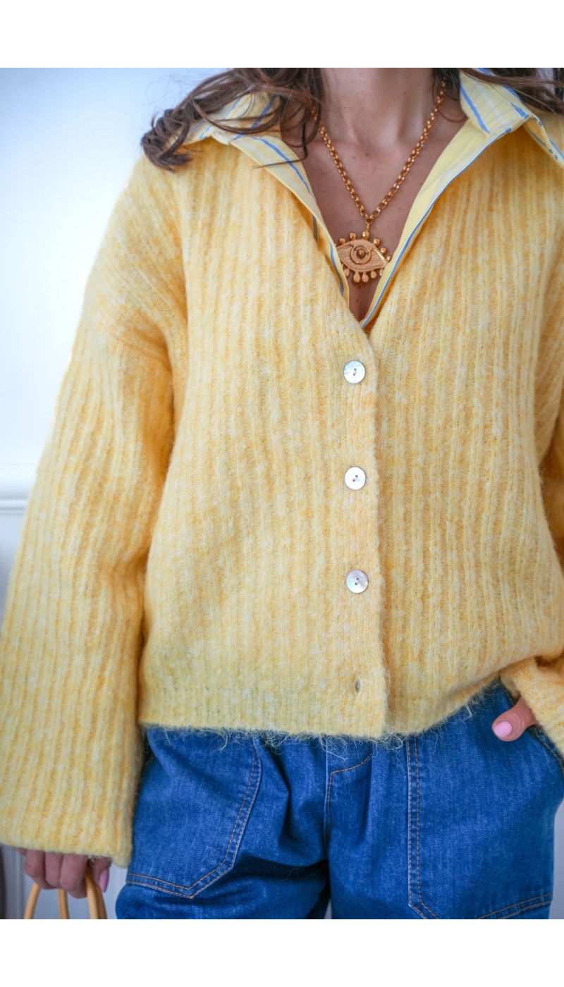 Gilet Laine Jaune MAYA