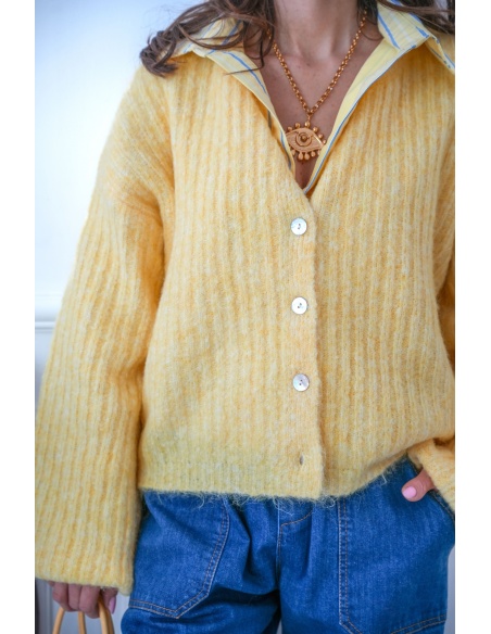 Gilet Laine Jaune MAYA