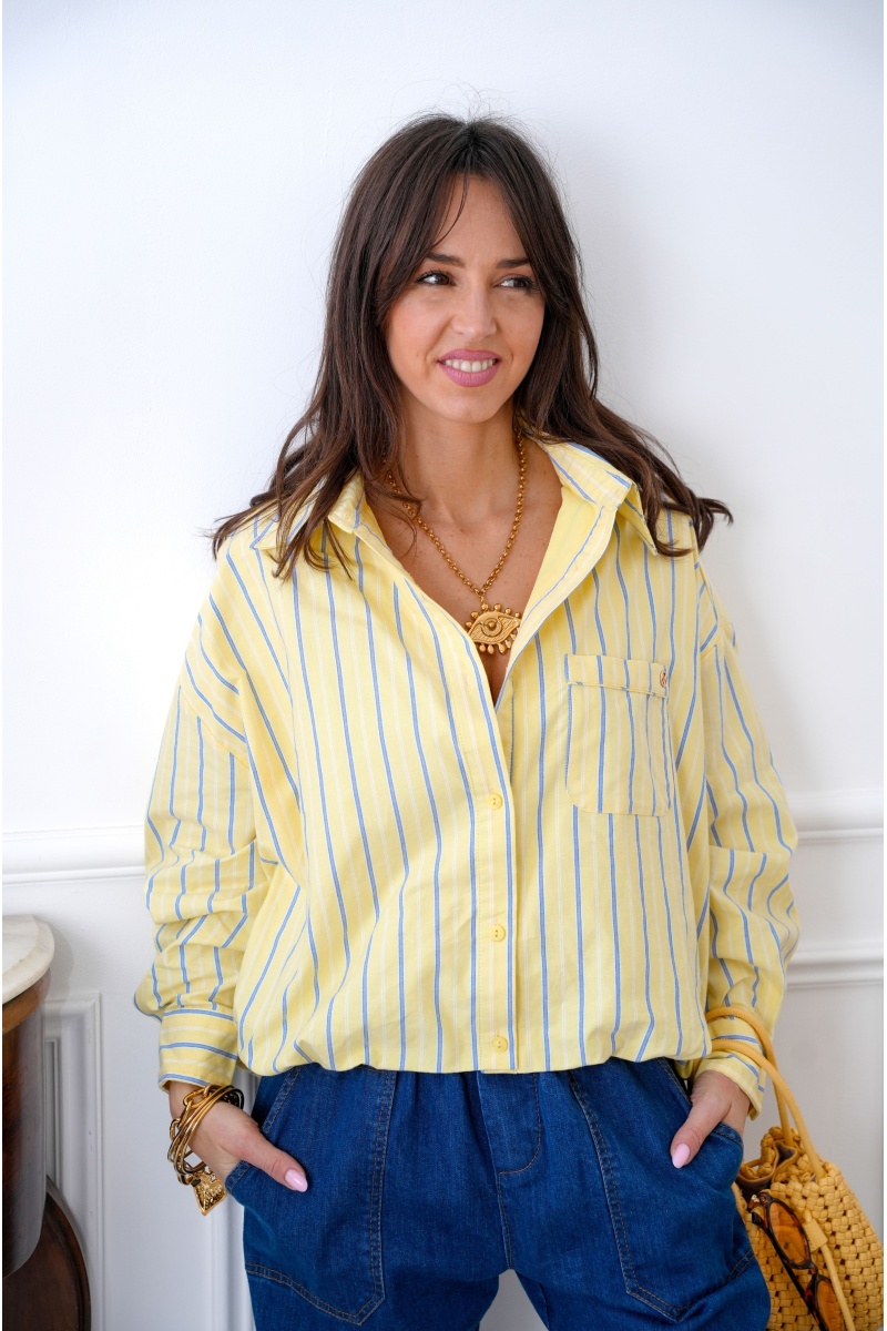 Chemisier Rayé Jaune PENELOPE