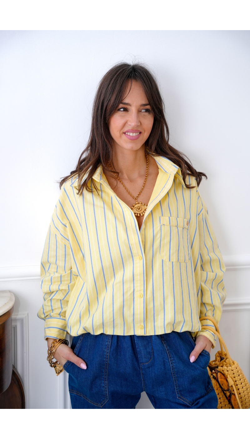 Chemisier Rayé Jaune PENELOPE