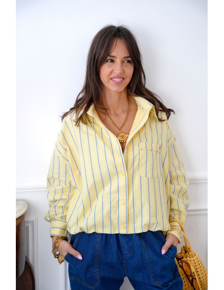 Chemisier Rayé Jaune PENELOPE